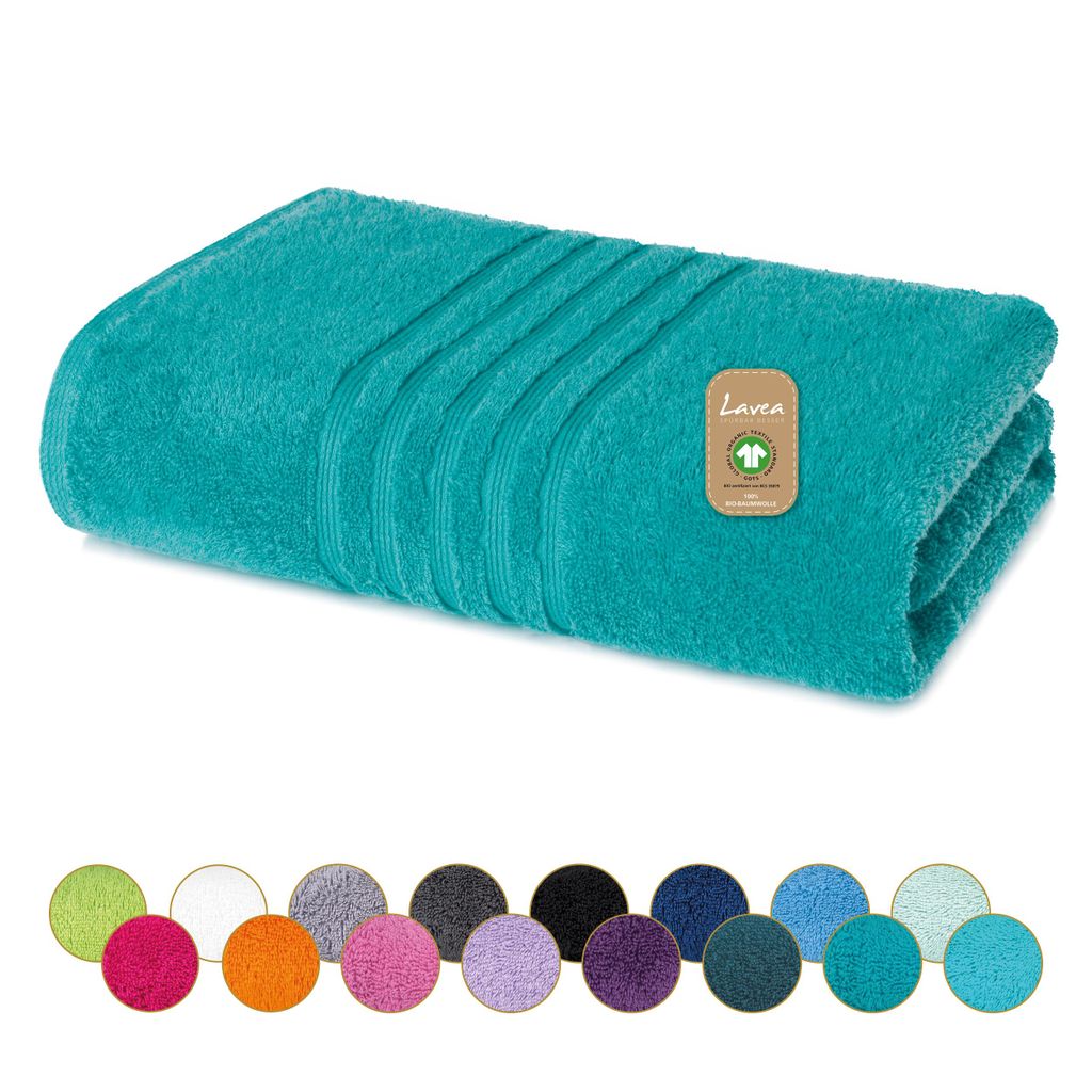 Lavea® Badetuch 100x150 cm, 100% Baumwolle, Duschtuch, Produktbild 