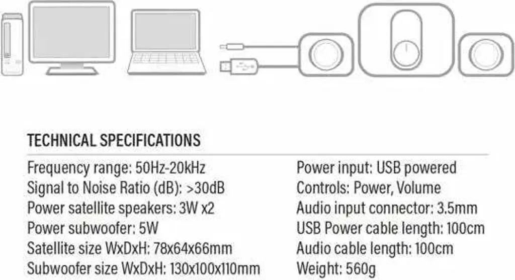 Kit Audio 2.1 Eminent USB: Design e Bassi per il tuo Home Office - 4