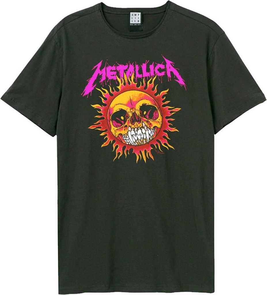Amplified - "Neon Sun" T-Shirt für Herren/Damen Uni GD717 (M) (Holzkohle)