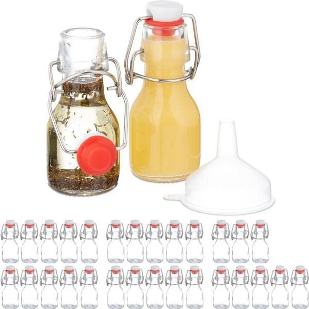 Kleine Flaschen mit Bügelverschluss-Set