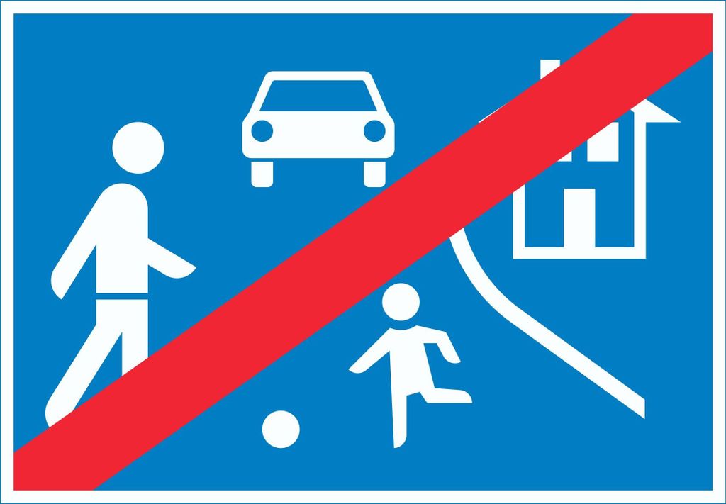 Spielstraße Ende Schild A2 (420x594 mm)