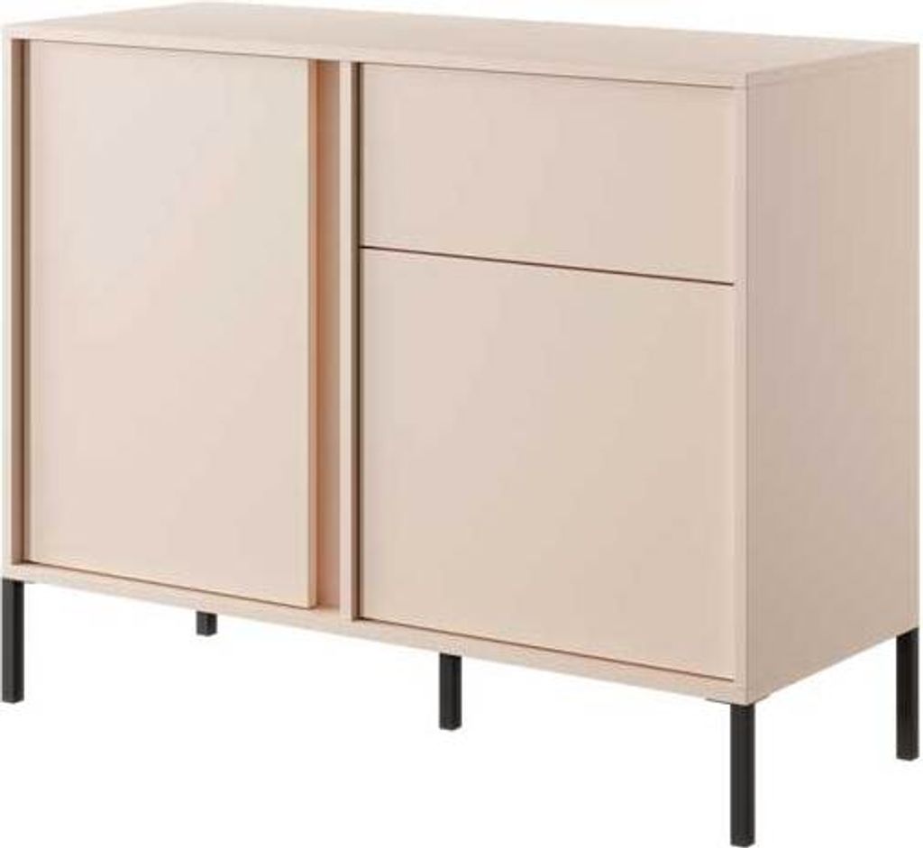 Kommode Sideboard Dast 103x39,5x81cm beige 2-türig