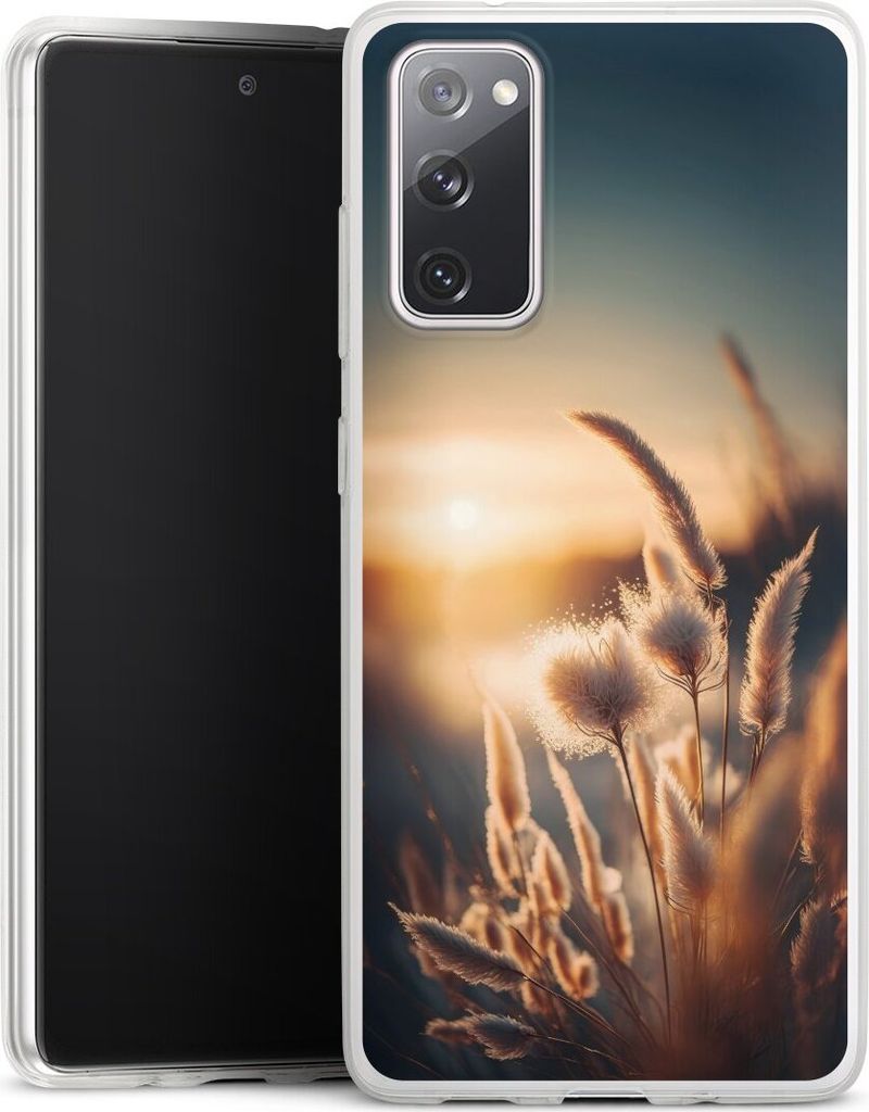 DeinDesign Slim Hülle für Samsung Galaxy S20 FE 5G Silikon Case Ultra Dünn Handyhülle Natur Sonne Pampasgras