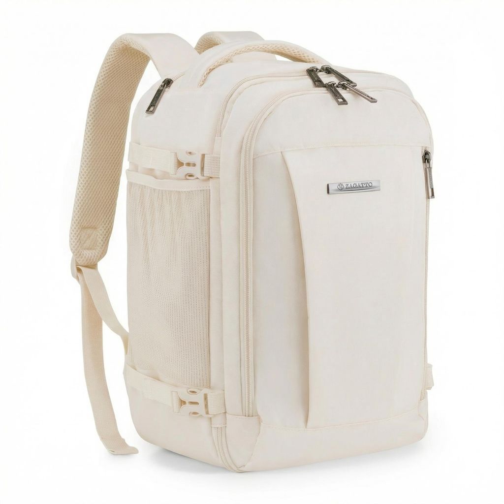 Damen Reiserucksack Handgepäck 40x30x20 24L WIZZAIR RYANAIR Beigefarbener ZG1135