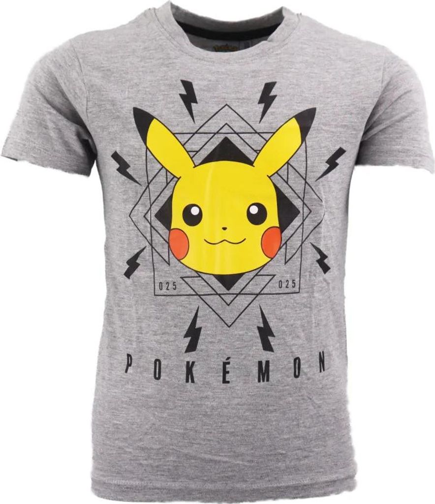 Pokémon Pikachu Kinder kurzarm T-Shirt – Grau / 110/116 Produktbild 