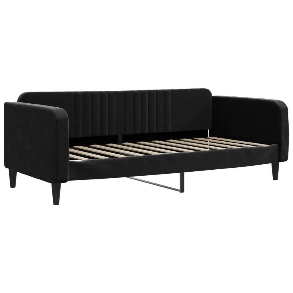 vidaXL Tagesbett Schwarz 90x200 cm Samt