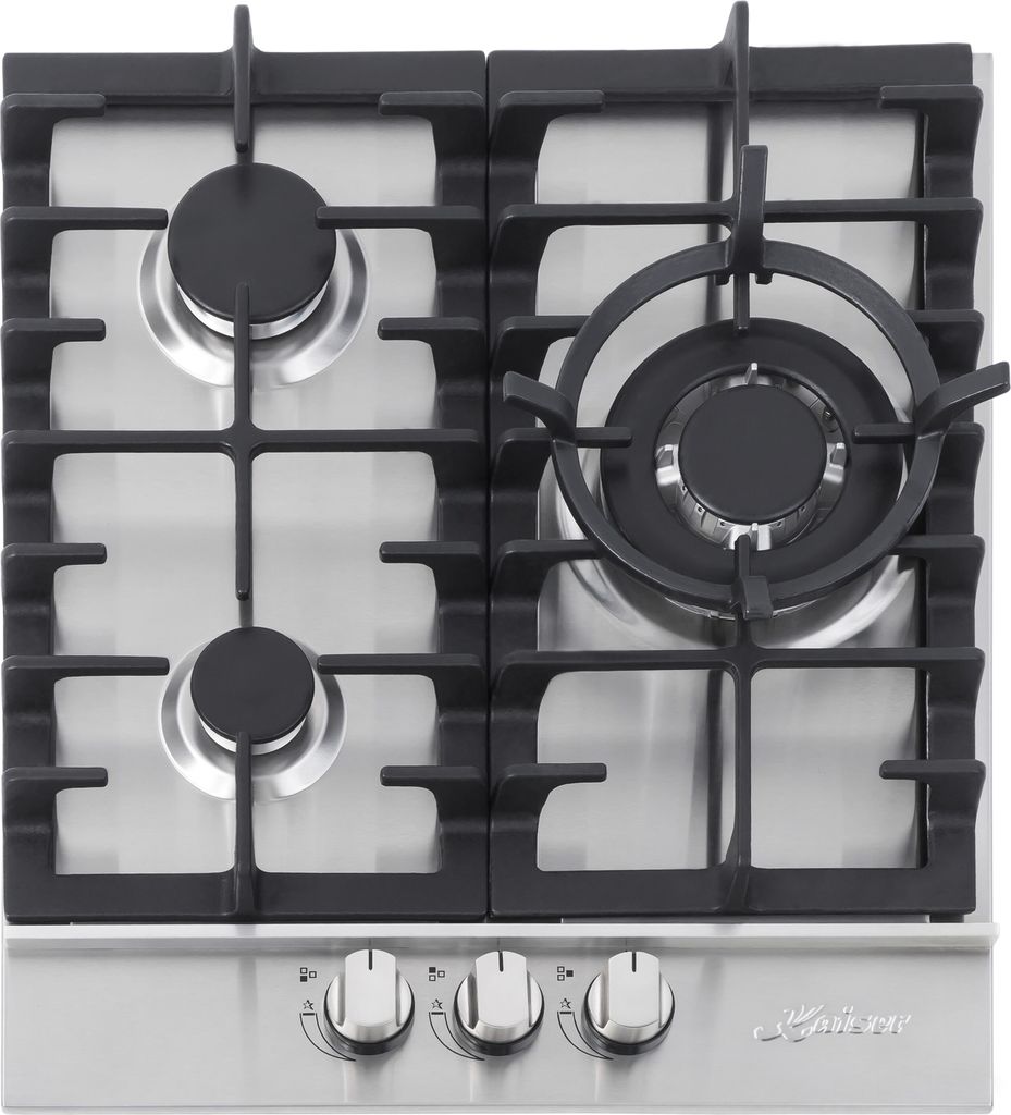 Kaiser KG 4354 Turbo Edelstahl Gaskochfeld 45cm 3 Brenner Produktbild 