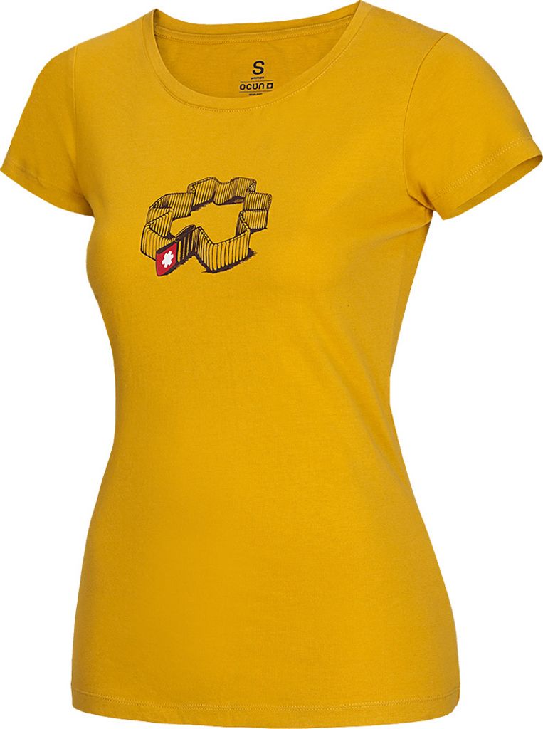 OCUN - T Sling Baumwolle T-Shirt - Damen Klettershirt, gelb