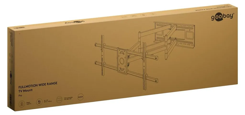 Support Mural TV Orientable pour Grand Salon et Écran Géant 90"