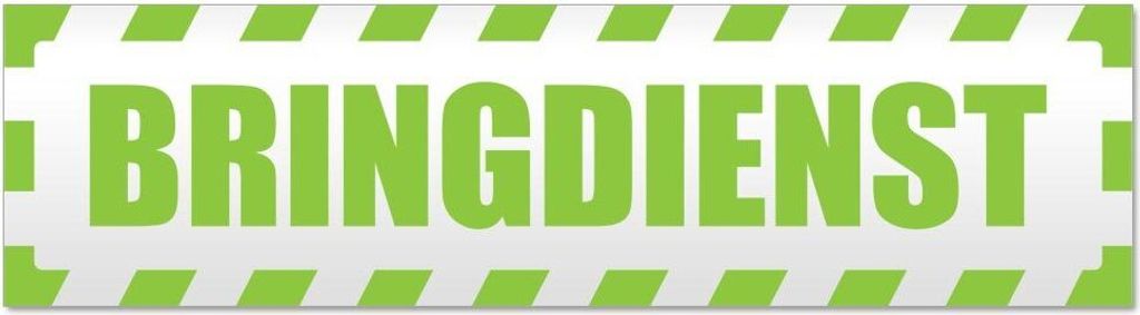 Kiwistar Bringdienst gestreift Magnetschild Schild magnetisch - 30cm Lindgrün - Magnetfolie für Auto PKW Kfz