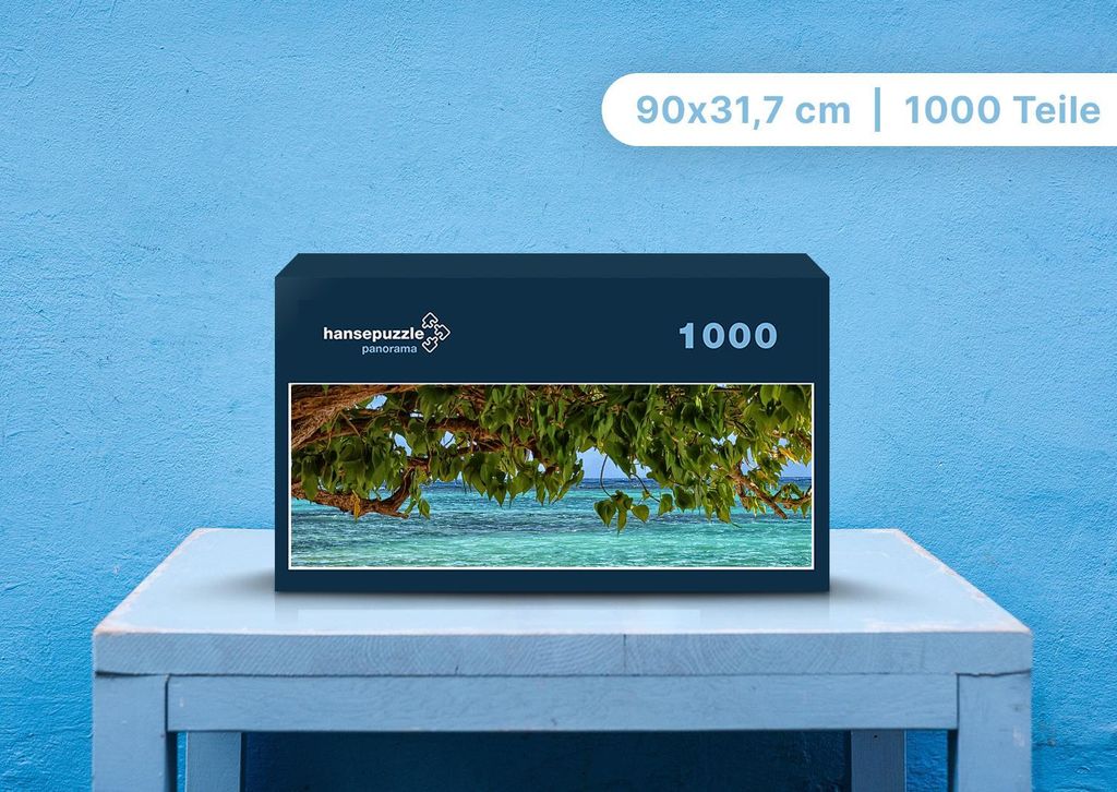 hansepuzzle 99465 - Meer Puzzle, 1050 Teile, Natur, 60,0 x 46,0cm mit hochwertiger Aufbewahrung, Kartonbox und wiederverschließbarem Beutel