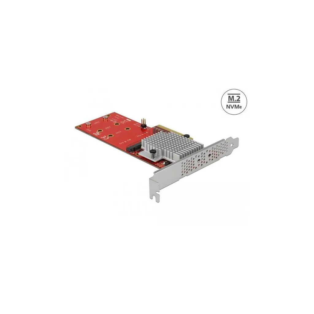 Carte contrôleur double NVMe M.2 format compact PCI Express x8