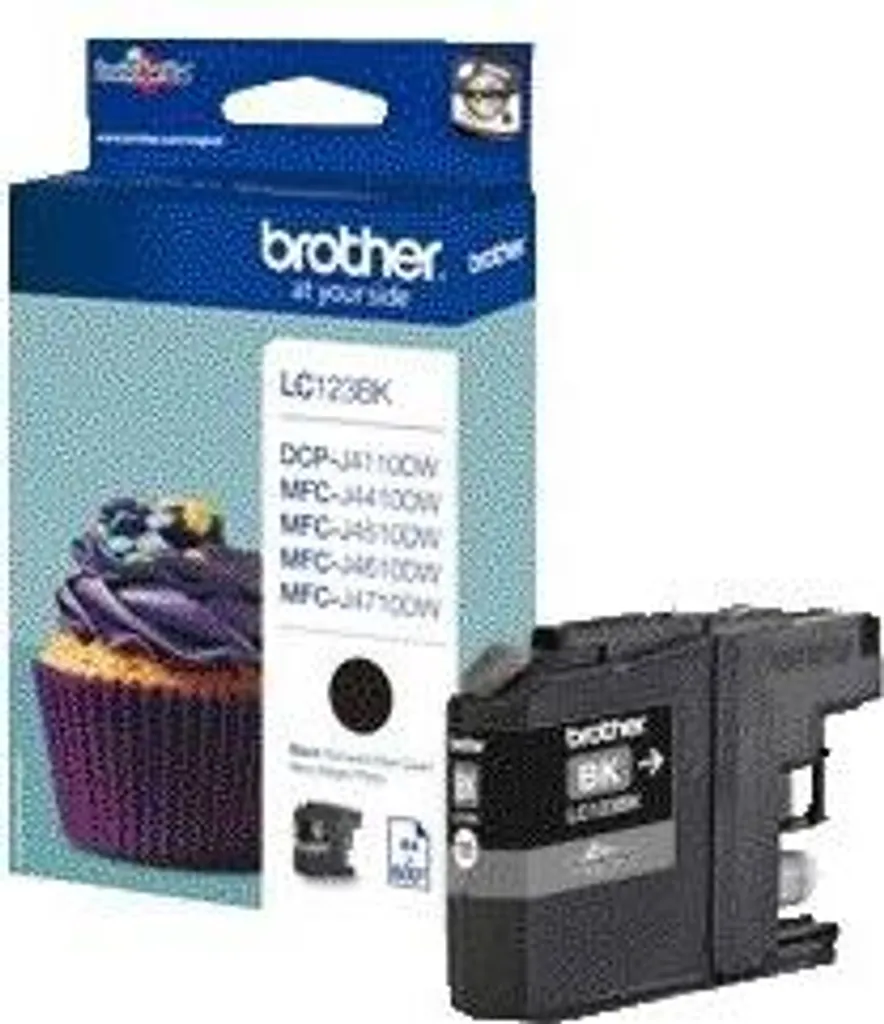 Cartouche d'encre Brother LC-123 BK Noire Originale - Pack de 11 ml