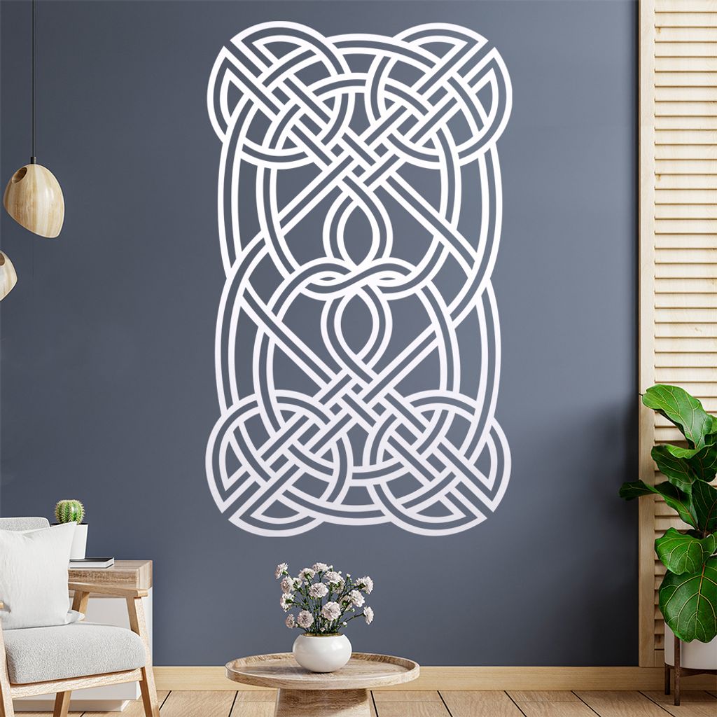 keltischer Knoten - Knotenmuster Wandtattoo in 6 Größen - Wandaufkleber Wall Sticker - Dekoration, Küche, Wohnzimmer, Schlafzimmer, Badezimmer