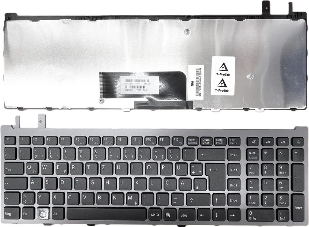 Clavier Sony Vaio VGN-AW AZERTY français avec cadre gris robuste