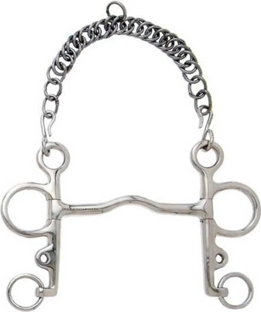 Mors Pelham Sefton 14.5 cm argent pour équitation à embouchure fine