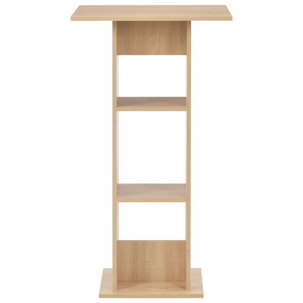 Table Haute de Bistrot 110 cm Chêne Brun - Finition Durable et Compacte