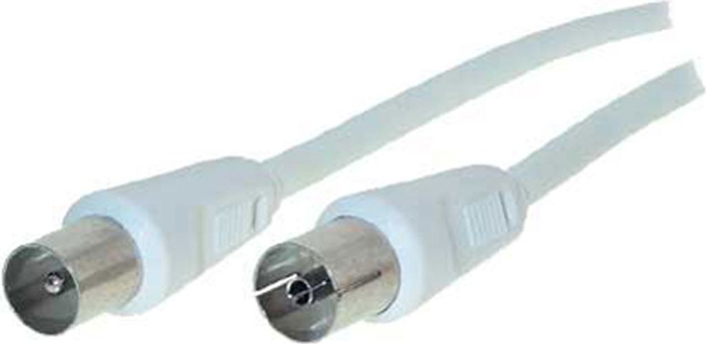 shiverpeaks BASIC-S Antennenkabel 9,5 mm Antennenstecker 2,5 m weiß
