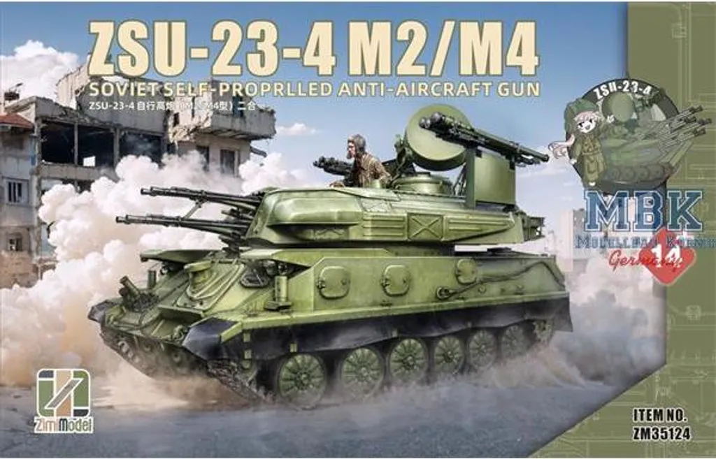 ZSU-23-4 M2/M4 Canon Antiaérien pour Diorama Militaire Soviétique 1/35