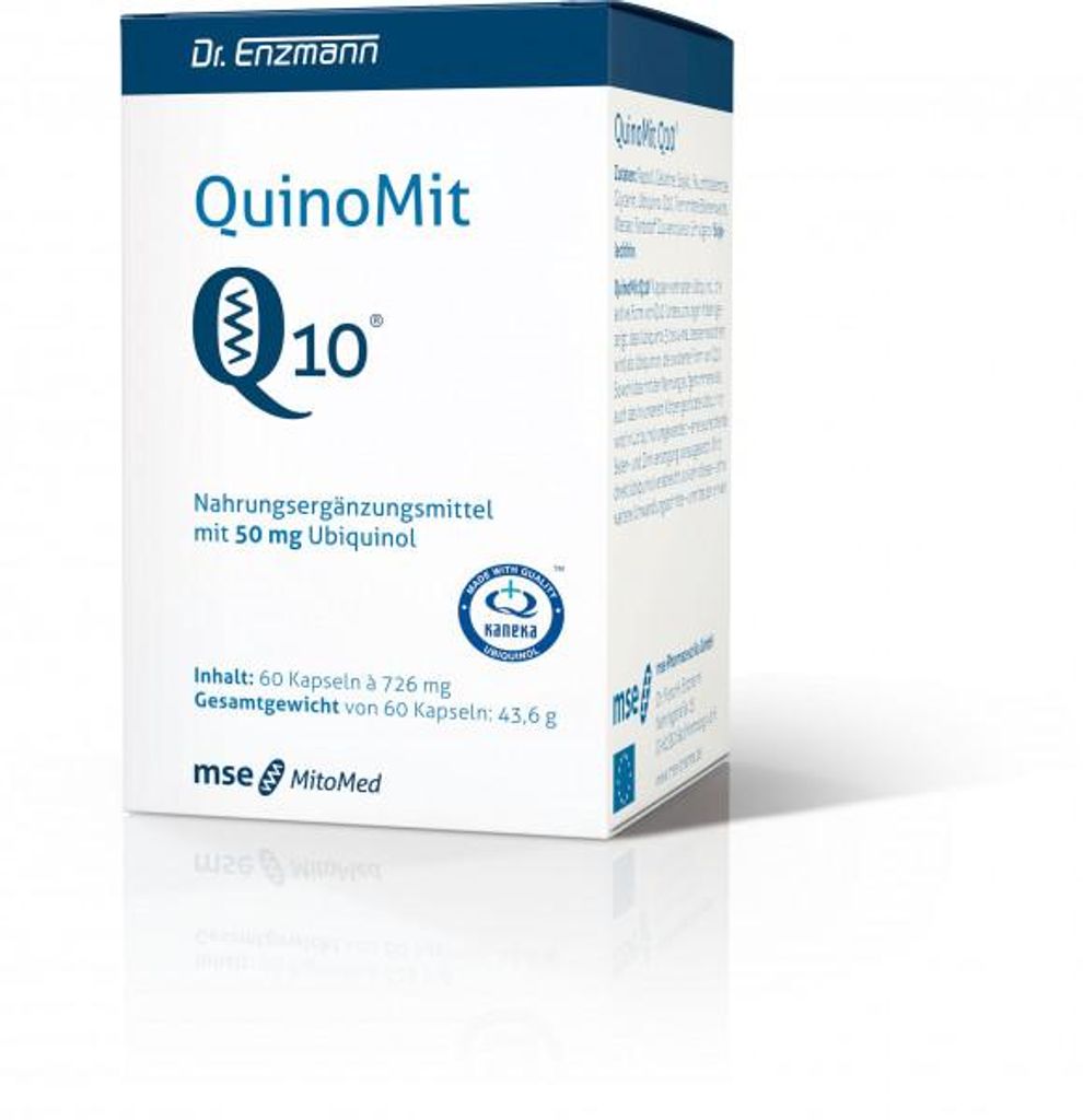 Dr. Enzmann QuinoMit Q10 50 mg Ubiquinol - MSE Kapseln - Coenzym Q10 - Vegan