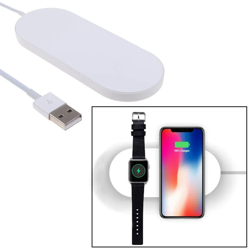 Station de charge induction 2-en-1 iPhone et Apple Watch - Noir Mat