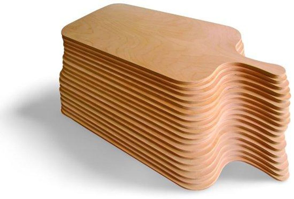XL Holzbrett 20er Set, steifes Servierbrett aus Birkenholz, ideal für Aufläufe und Pizzen