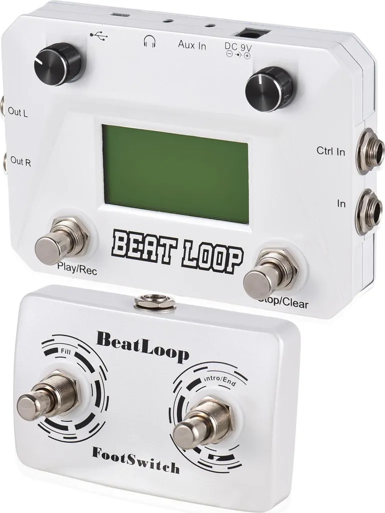 Pédale Rowin Drum Machine et Looper de Guitare avec 40 Rythmes Variés