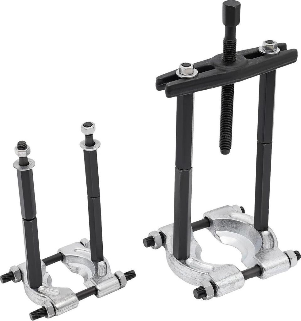 Abzieher-Set - 14-tlg. Lagerabzieher-Satz - Getriebe - Zahnräder und Riemenscheiben - Lager und Lenkräder - Für Metall - Silber