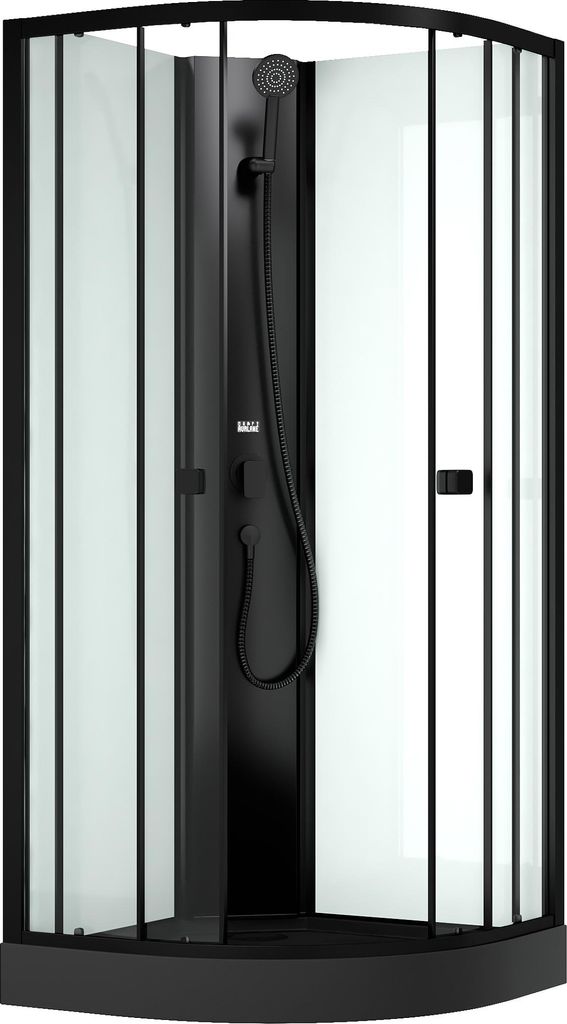 Cabine de douche 1/4 de cercle 85x85x200 cm - Portes Image du produit 