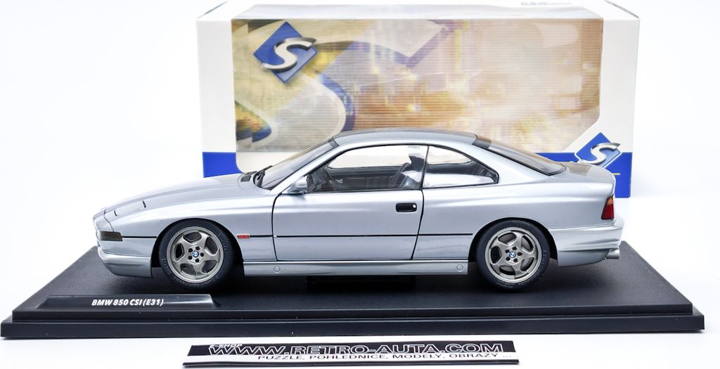 BMW 850 (E31) CSI silber - Modellauto 1:18 Solido Produktbild 15