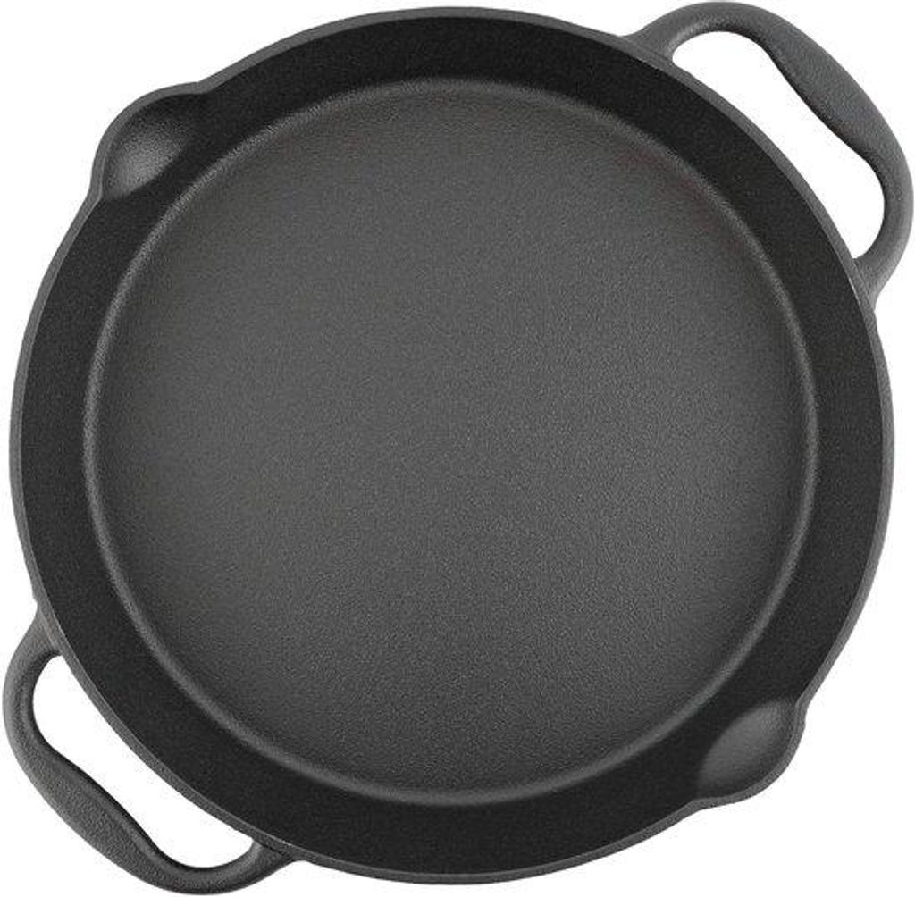 Gietijzeren Grillpan mit zwei Griffen und Schenkeln - 35 cm