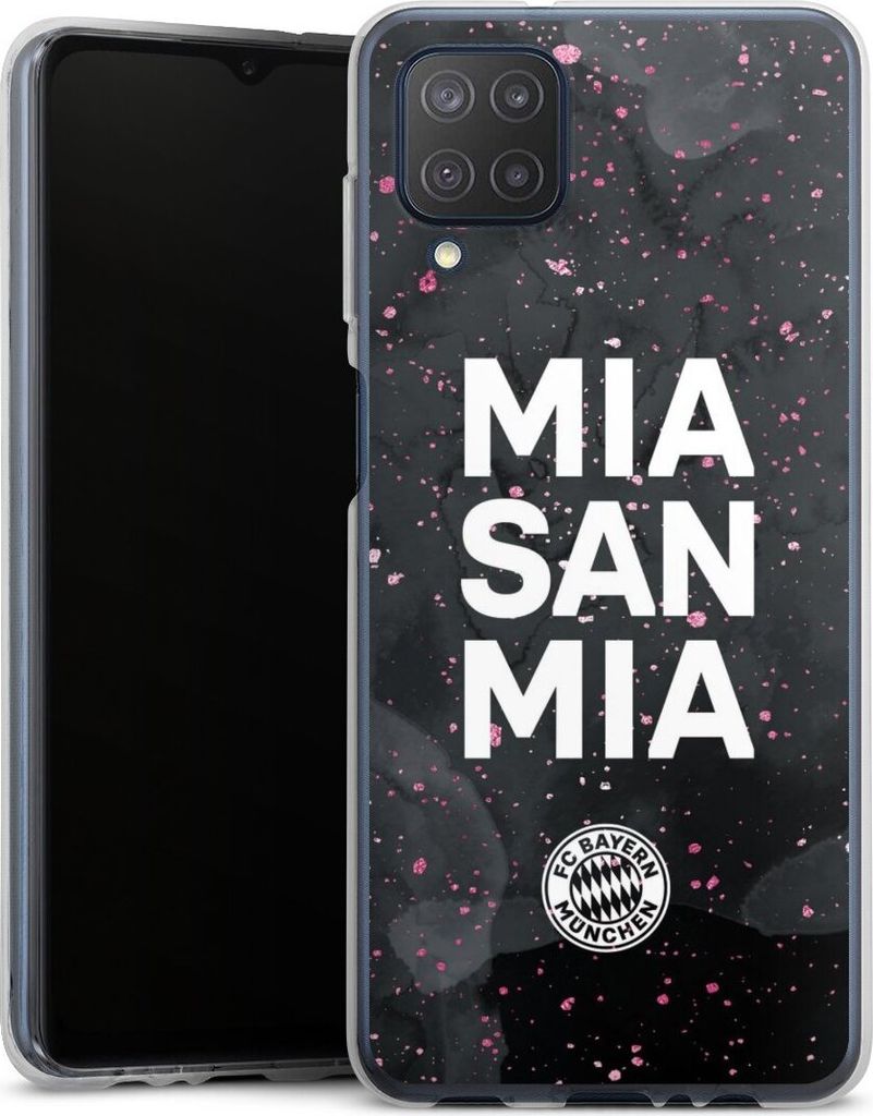 DeinDesign Handyhülle für Samsung Galaxy M12 Silikon Hülle Case Smartphone Schutzhülle FC Bayern München Mia San Mia Girl Style