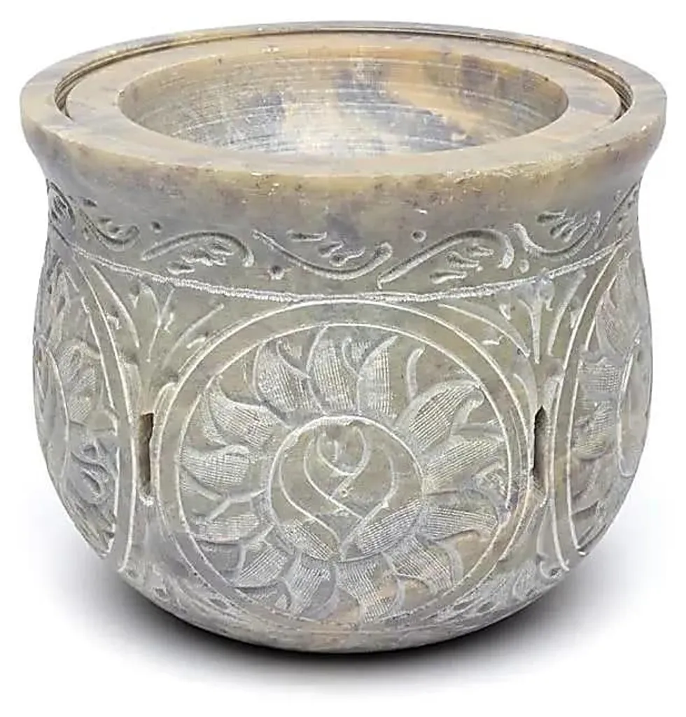 Brûleur d'encens pour méditation en pierre à savon - Format 1500 G