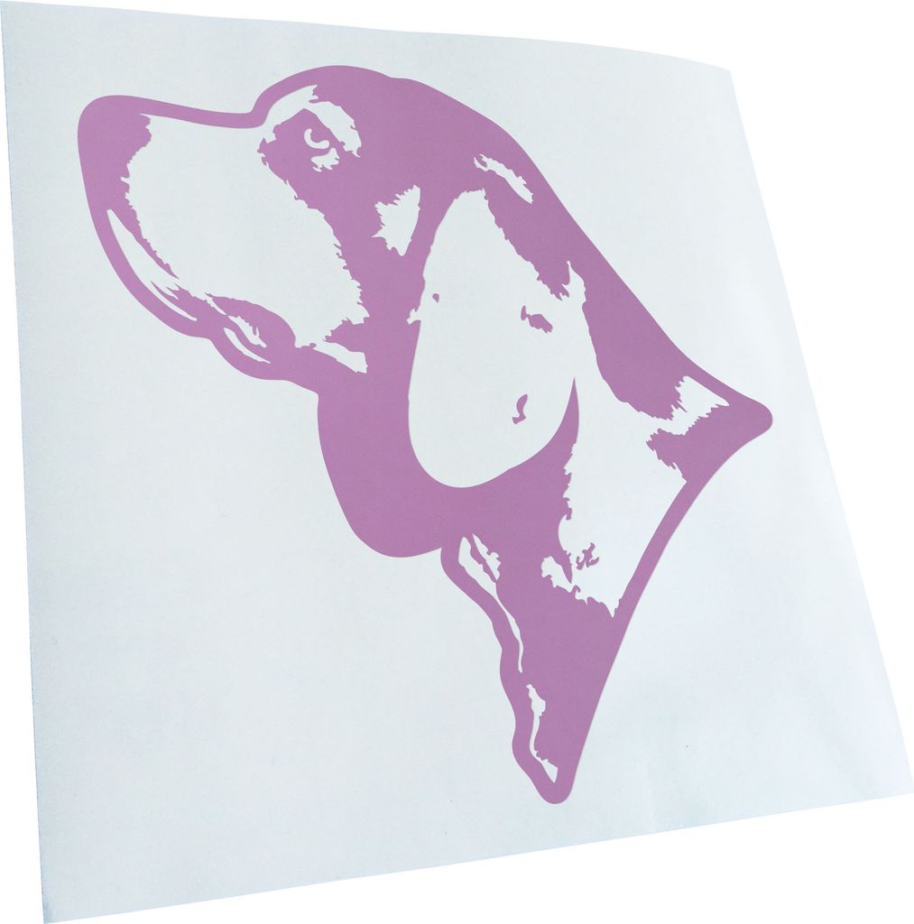 Kiwistar - Autoaufkleber - Beagle Hund - Flieder - 40x36cm - Aufkleber für Auto, Laptop, Fahrrad, LKW, Motorrad mehrfarbig JDM Decal Racing