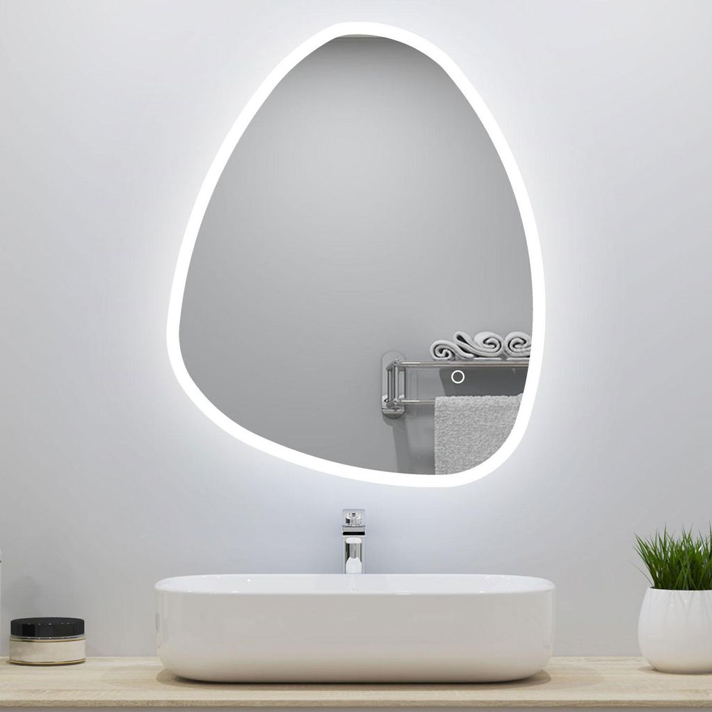 Miroir de salle de bain asymétrique 80x65cm led Teardrop Image du produit 