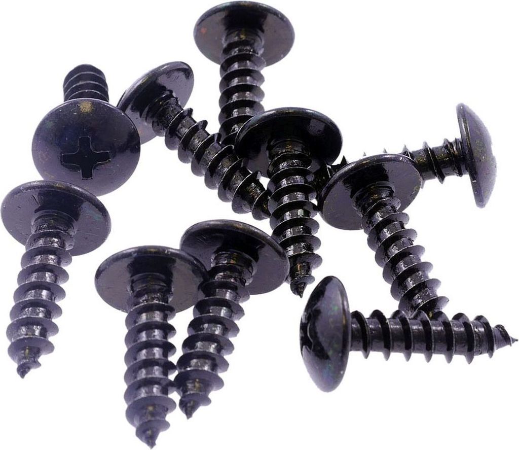 Blechschrauben M5 kreuz schwarz 5x20mm 10 Stück Motorrad Verkleidungsschrauben