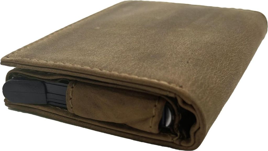 Frank1967 Leren Pasjeshouder – Luxe Heren Portemonnee – Dun & Elegant - Bruin