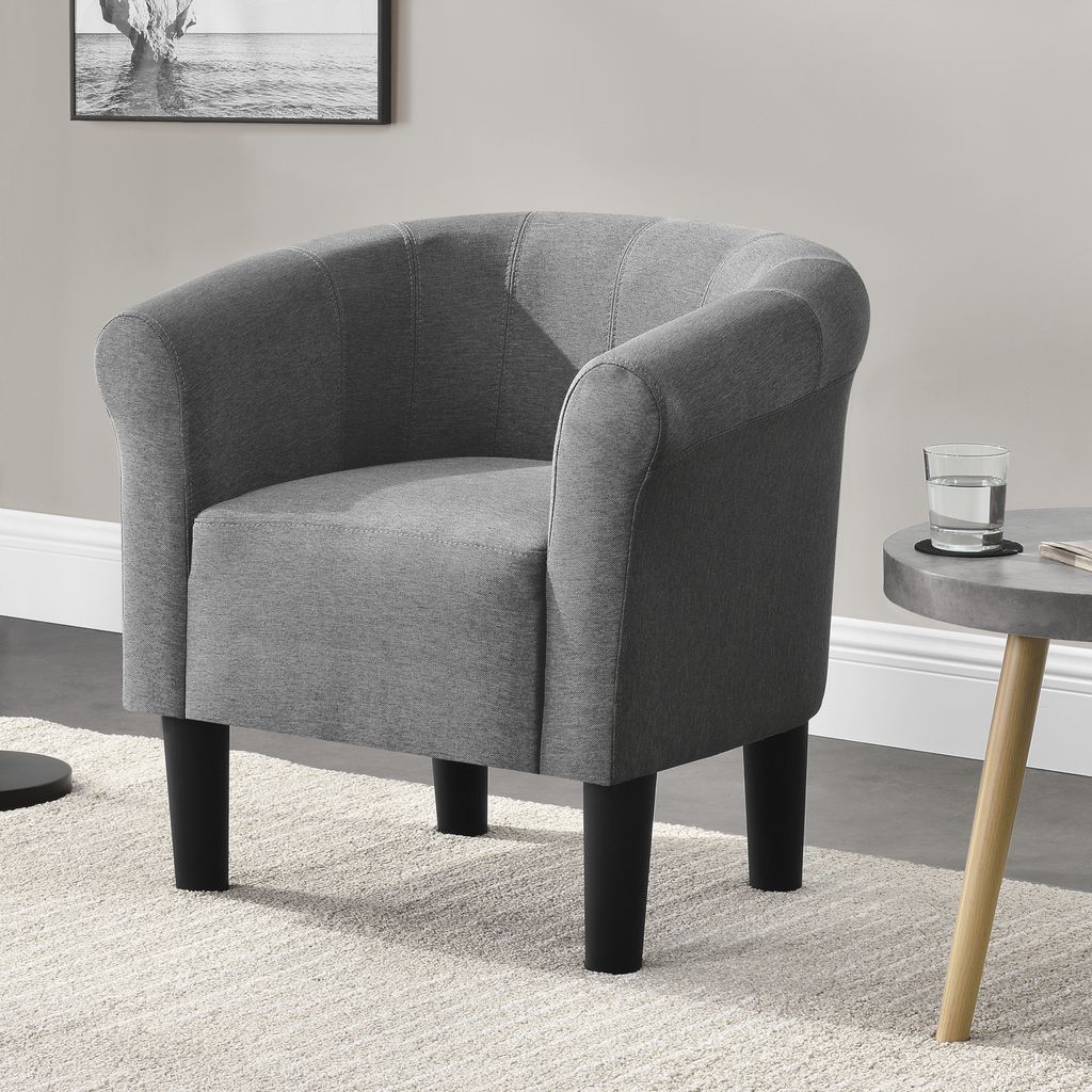 Fauteuil 'Jelgava' 70x70x58 cm Textile Gris clair Image du produit 