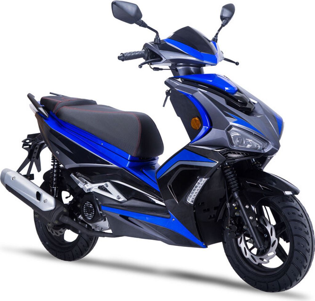 Motorroller Striker 50ccm 45km/h, Euro 5, blau, GT Union Produktbild 