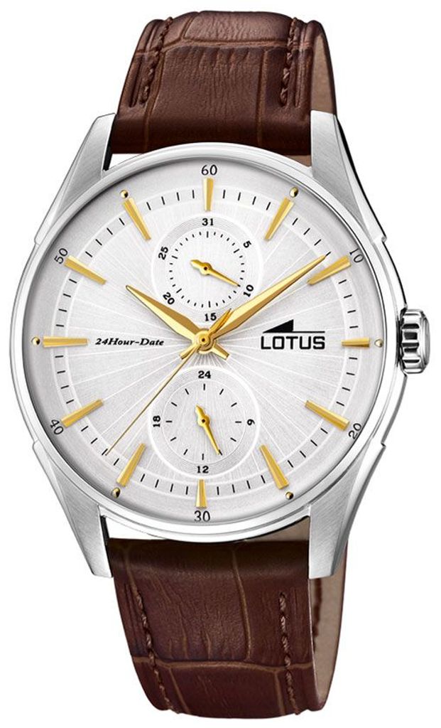Lotus Herren Uhr Armbanduhr 18523/1 Lederarmband braun