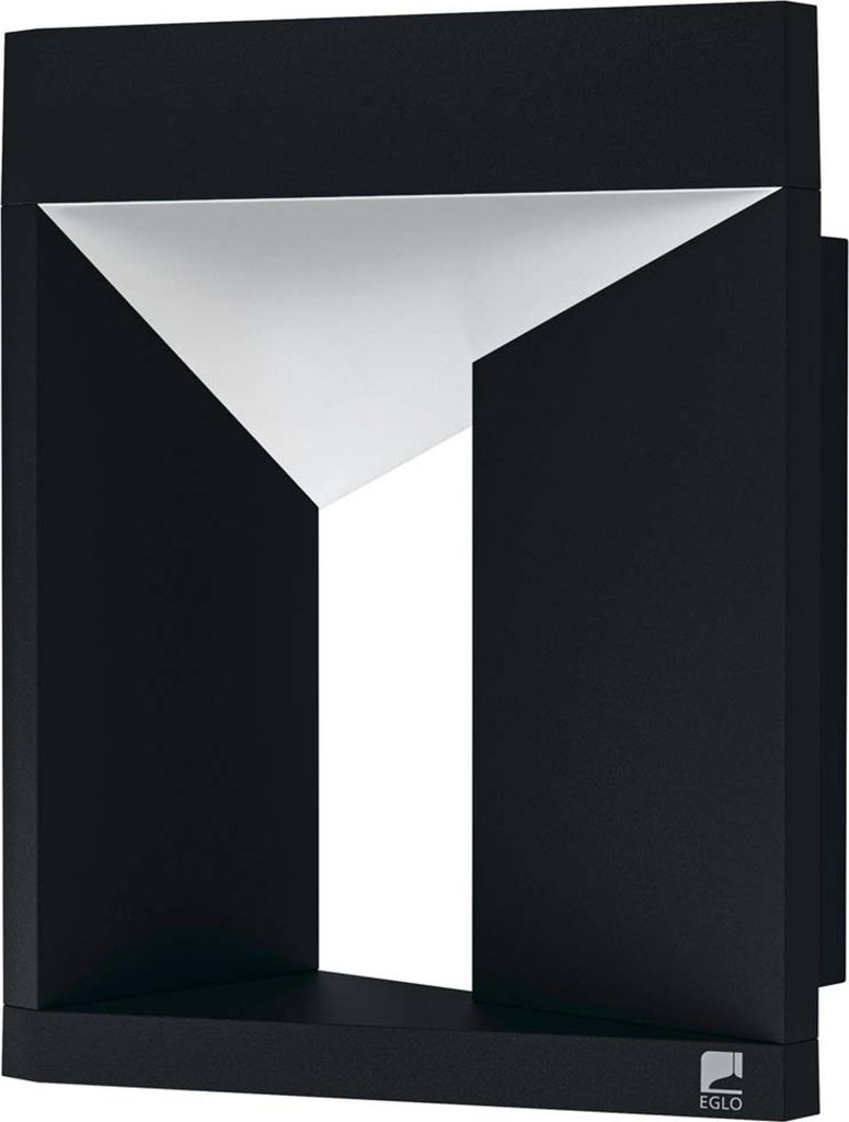 Eglo 98748 NEMBRO LED Außen-Wandleuchte 10W Schwarz Weiss Warmweiss IP54