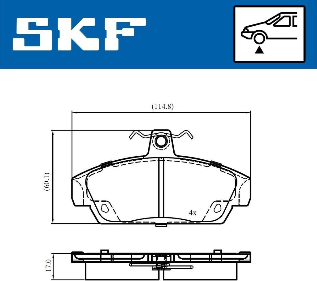 SKF Bremsbeläge Satz Vorne Bremsklötze für MG MGF (RD) VKBP 80997