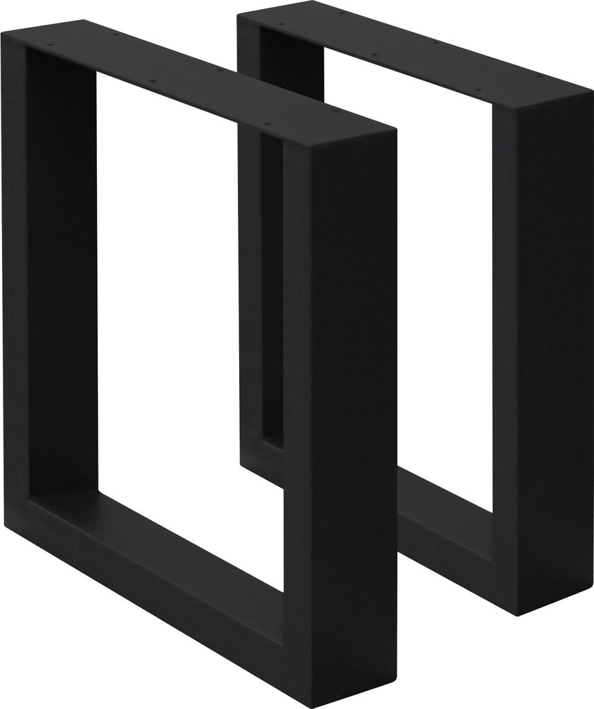 ECD Germany Tischbeine 2er Set, pulverbeschichteter Stahl, Produktbild