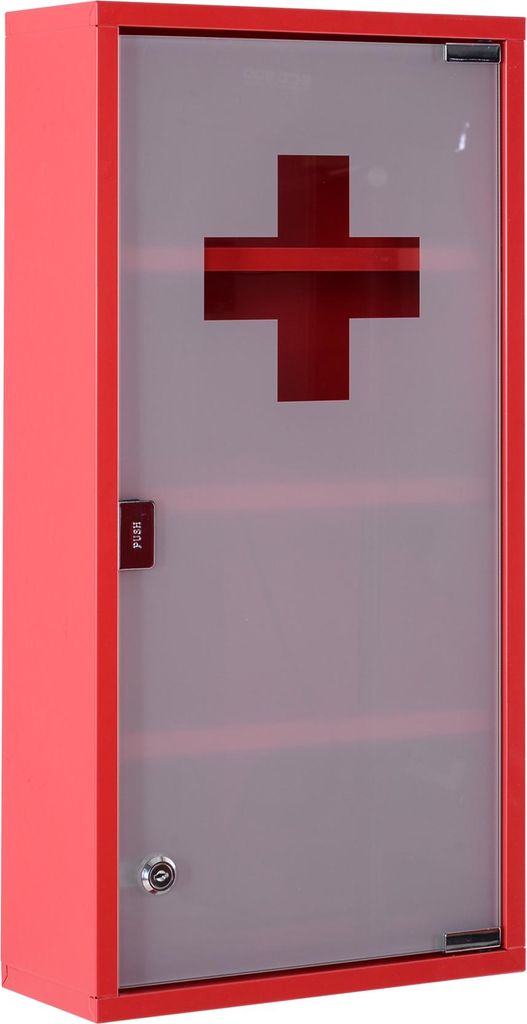 Erste-Hilfe-Schrank Medizinschrank aus Edelstahl mit Schloss. sicheres & praktisches Modell 3 fš¹r Zuhause & Bš¹ro
