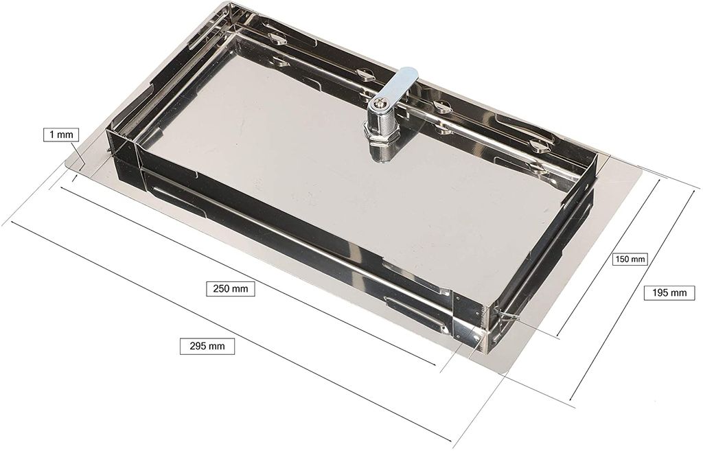 KOTARBAU® Revisionsklappe Größe 15x25cm mit Schlüssel Produktbild 2