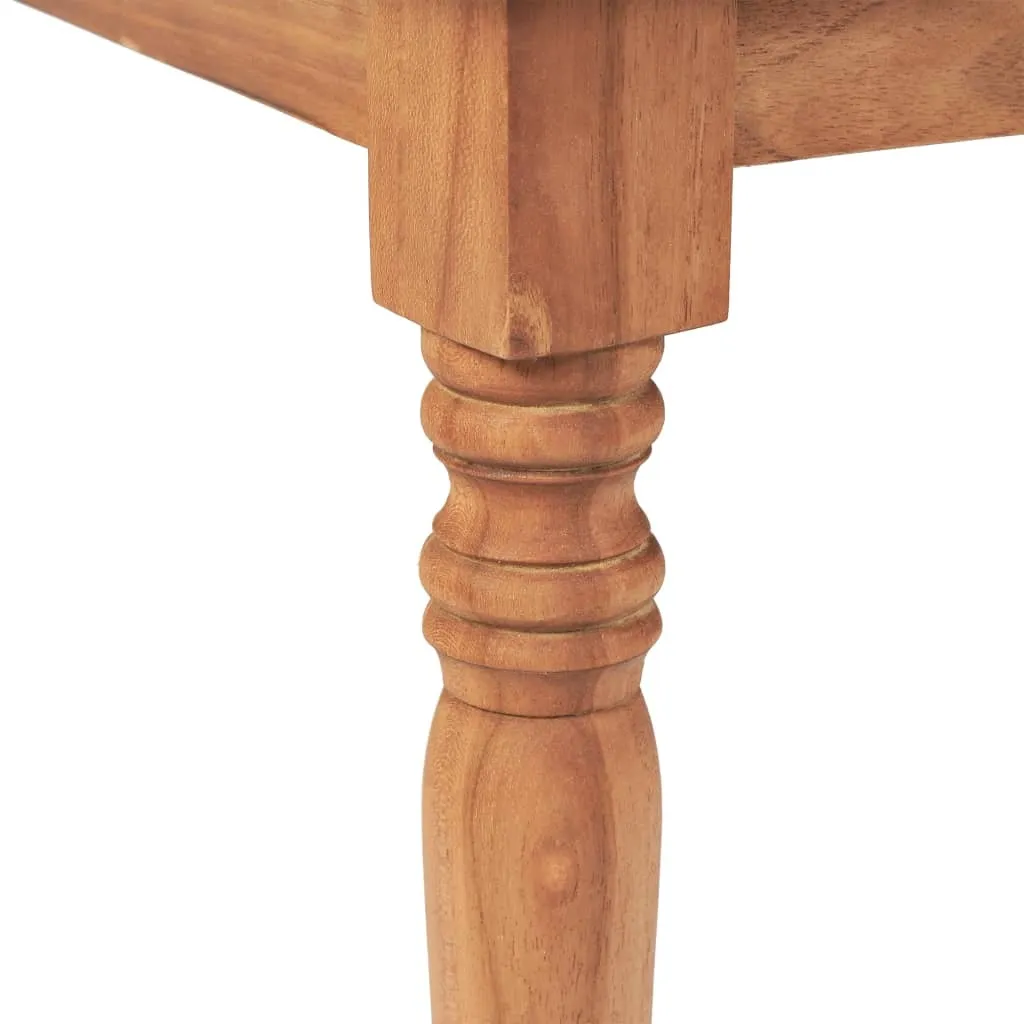 Petite table basse teck sablé Batavia robuste au design exotique chic