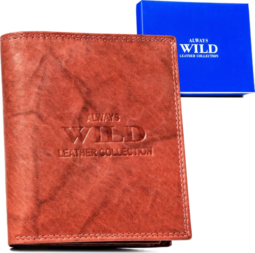 Always Wild AWN890MAL73636 Portafoglio Uomo RFID Blocking Pelle