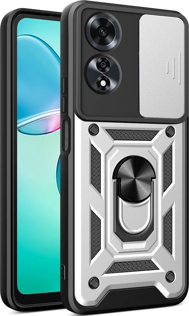 Cover Antiurto Oppo A60 | Bumper TPU con Ring Support e Camera Guard