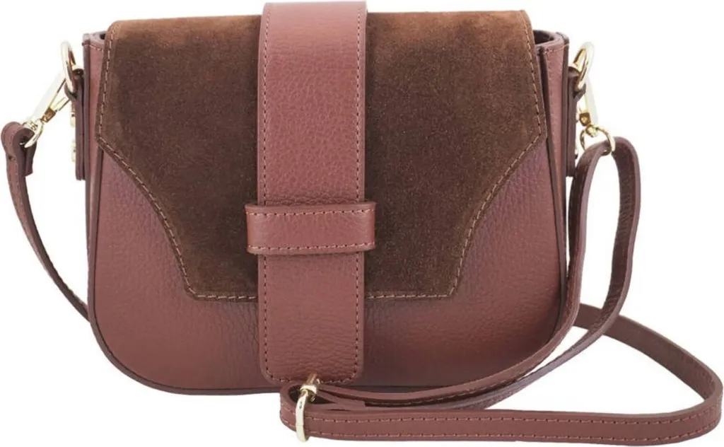 Sacoche besace Barberini's marron en cuir véritable pour hommes 9696