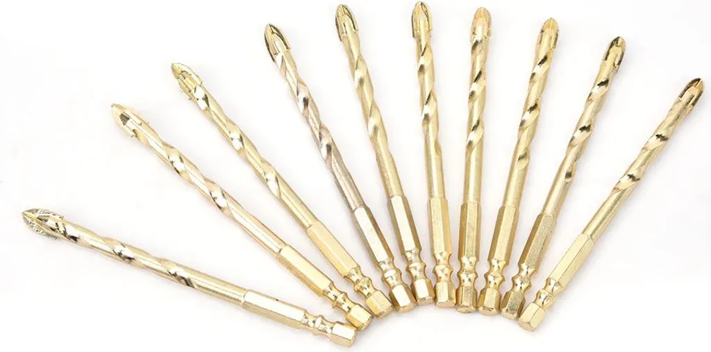 Mèches triangulaires carbure 8 mm pour perceuse et visseuse (10 pcs)